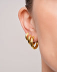 Bold Grooved Hoops Small