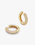 Bold Pave Hoops Large