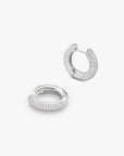 Bold Pave Hoops Medium