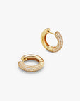 Bold Pave Hoops Medium