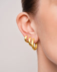 Bold Satin Hoops Medium