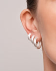 Bold Satin Hoops Small