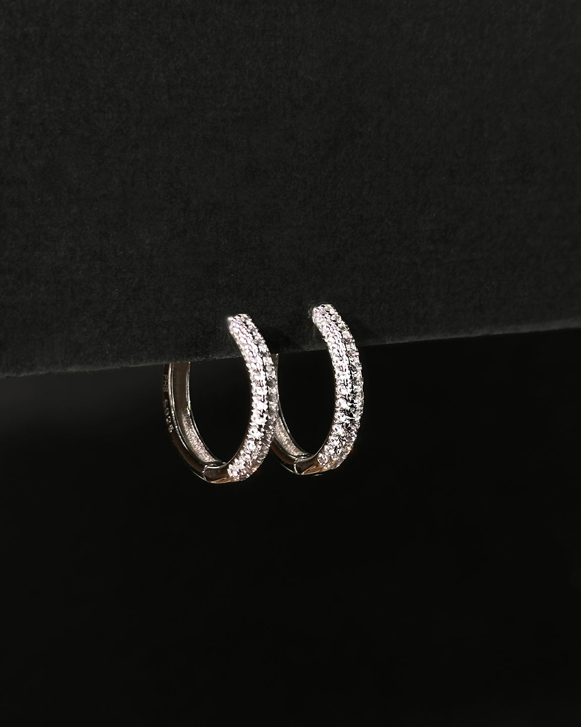 Classic Pave Hoops Large