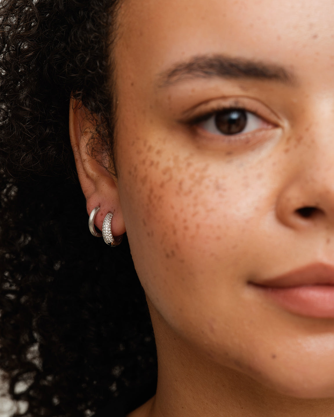 Classic Satin Hoops Medium