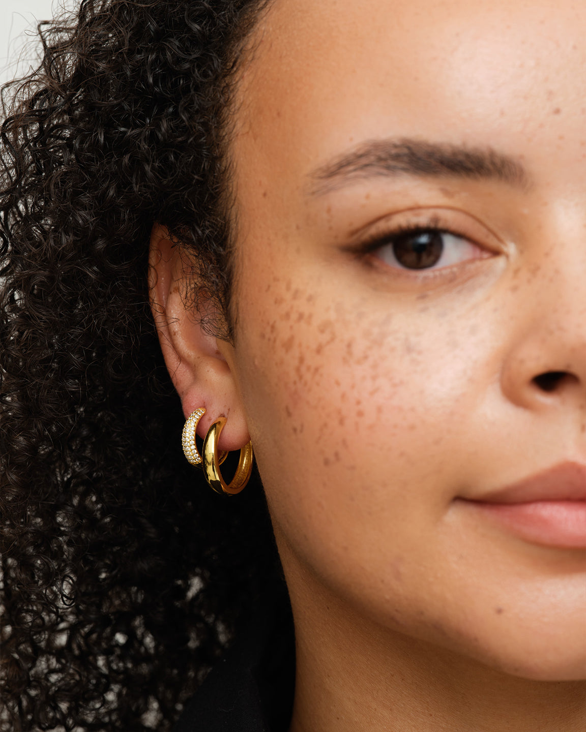 Dome Pave Hoops Large