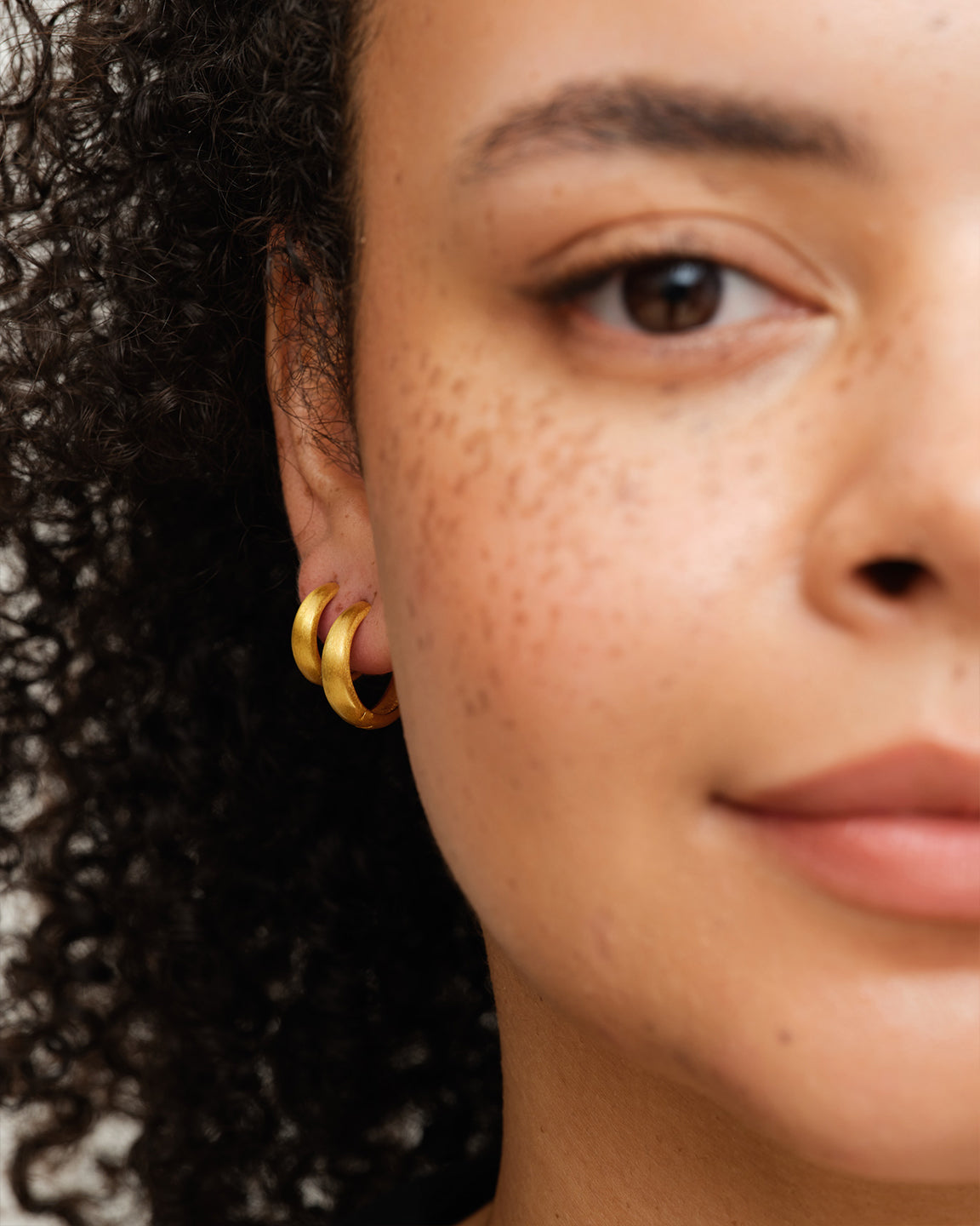 Dome Satin Hoops Large