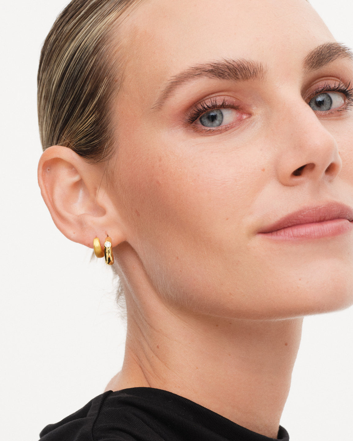 Dome Satin Hoops Small