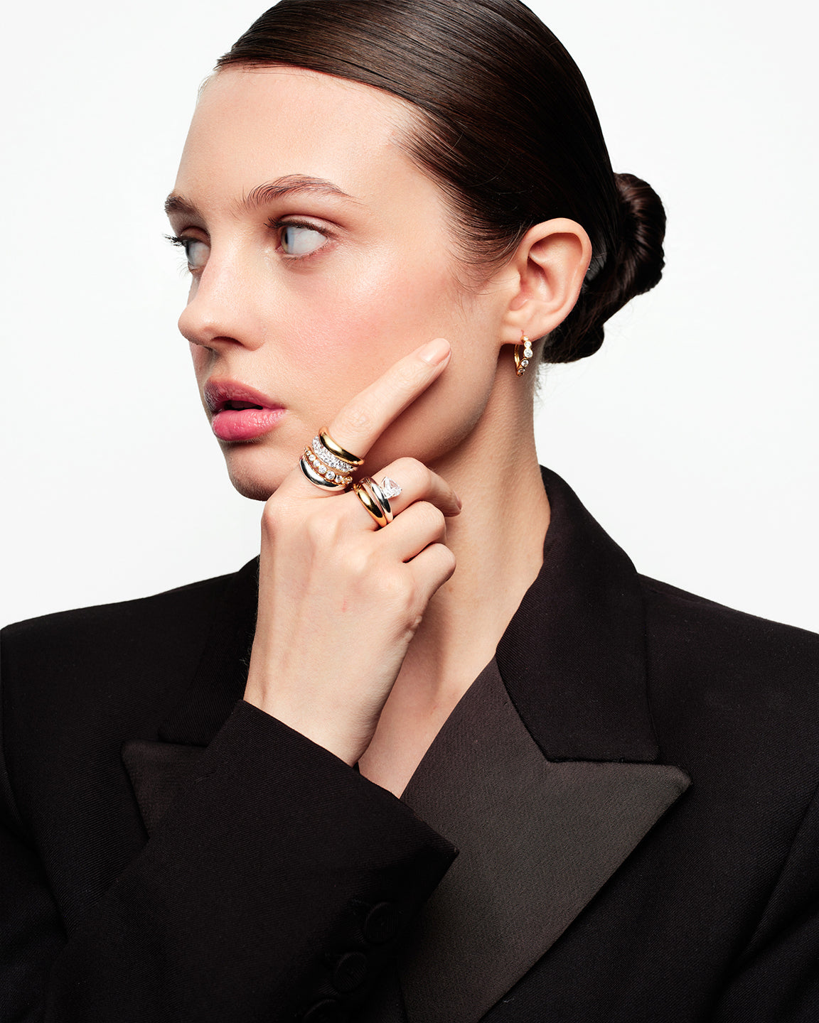 Wave Pave Combo Ring