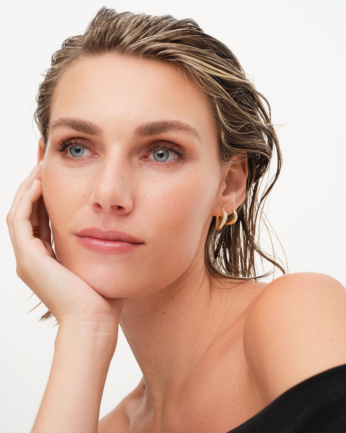 Wave Pave Hoops Large