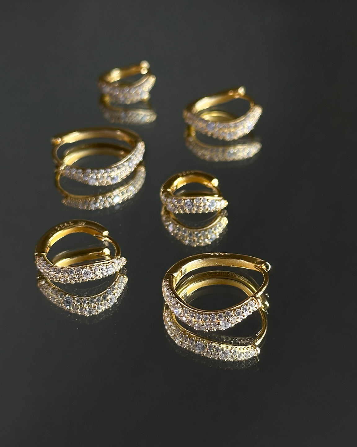 Wave Pave Hoops Small