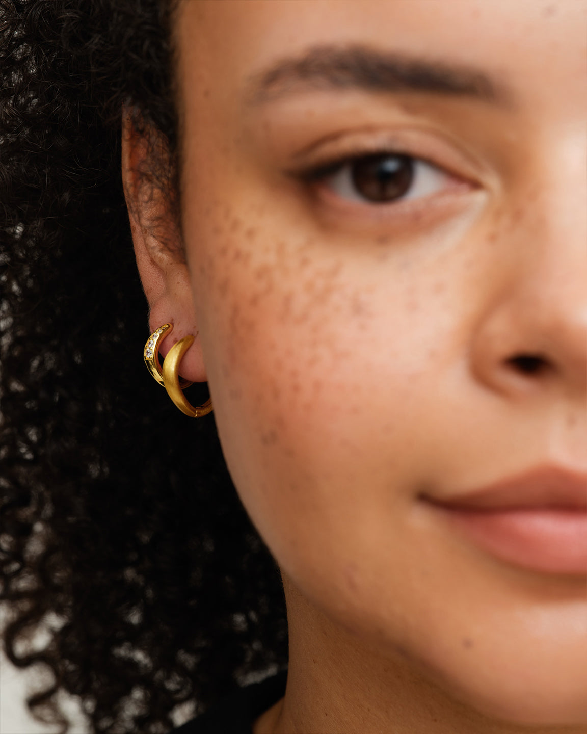 Wave Satin Hoops Large