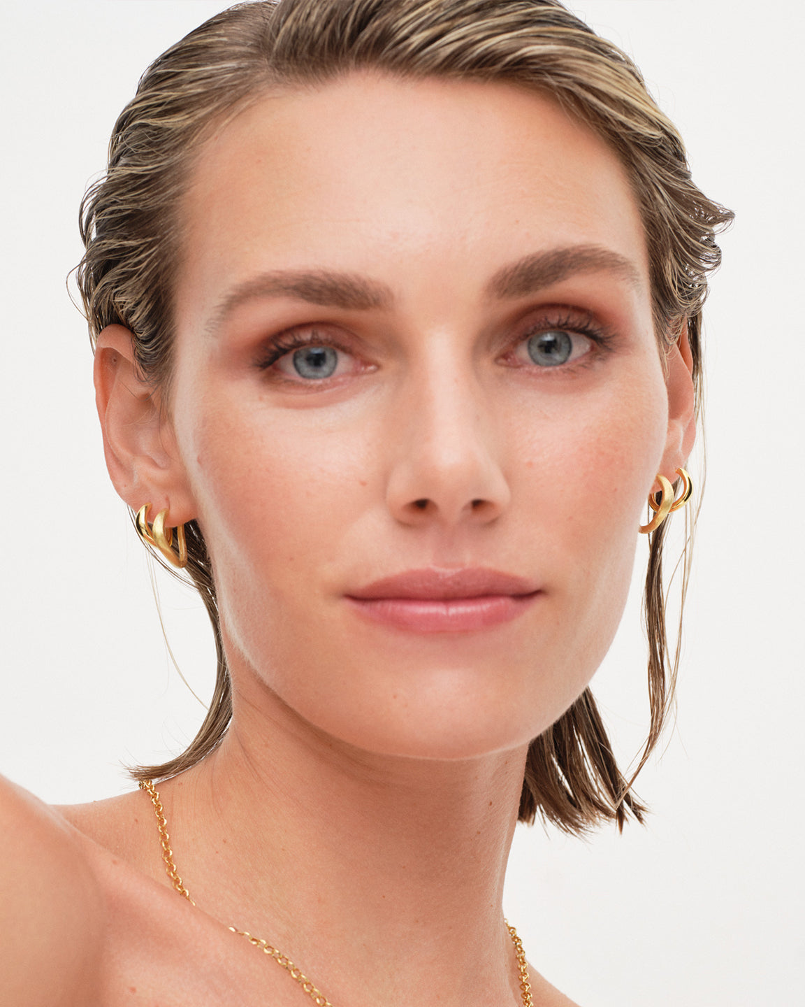 Wave Satin Hoops Large