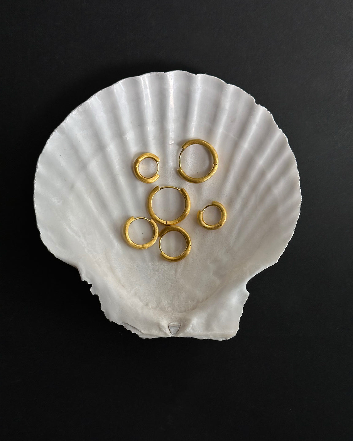 Wave Satin Hoops Small